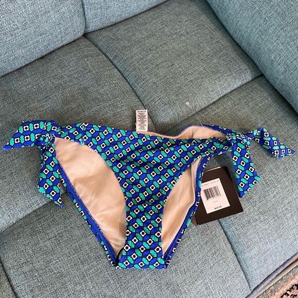 NWT Echo Womens Side Tie Printed Beachwear Swim Bottom and Top Sz. Small - Picture 3 of 10